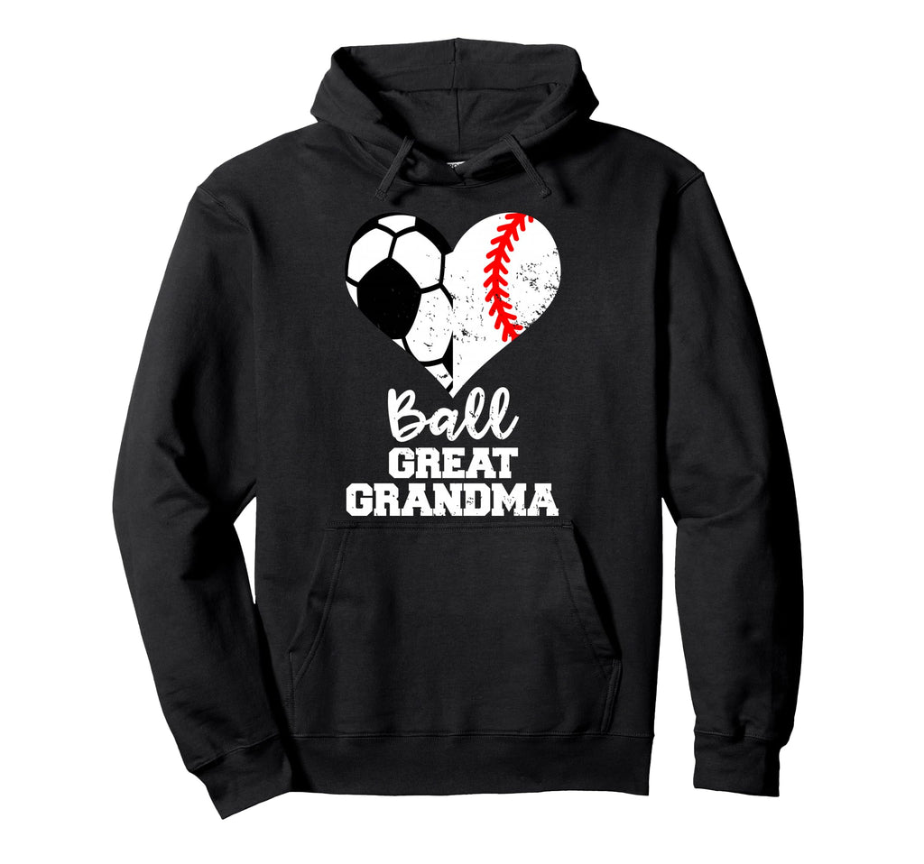 Ball Great Grandma Heart Funny Soccer Hoodie - Trendy Graphic Unisex - T-Shirt, Sweatshirt, Hoodie