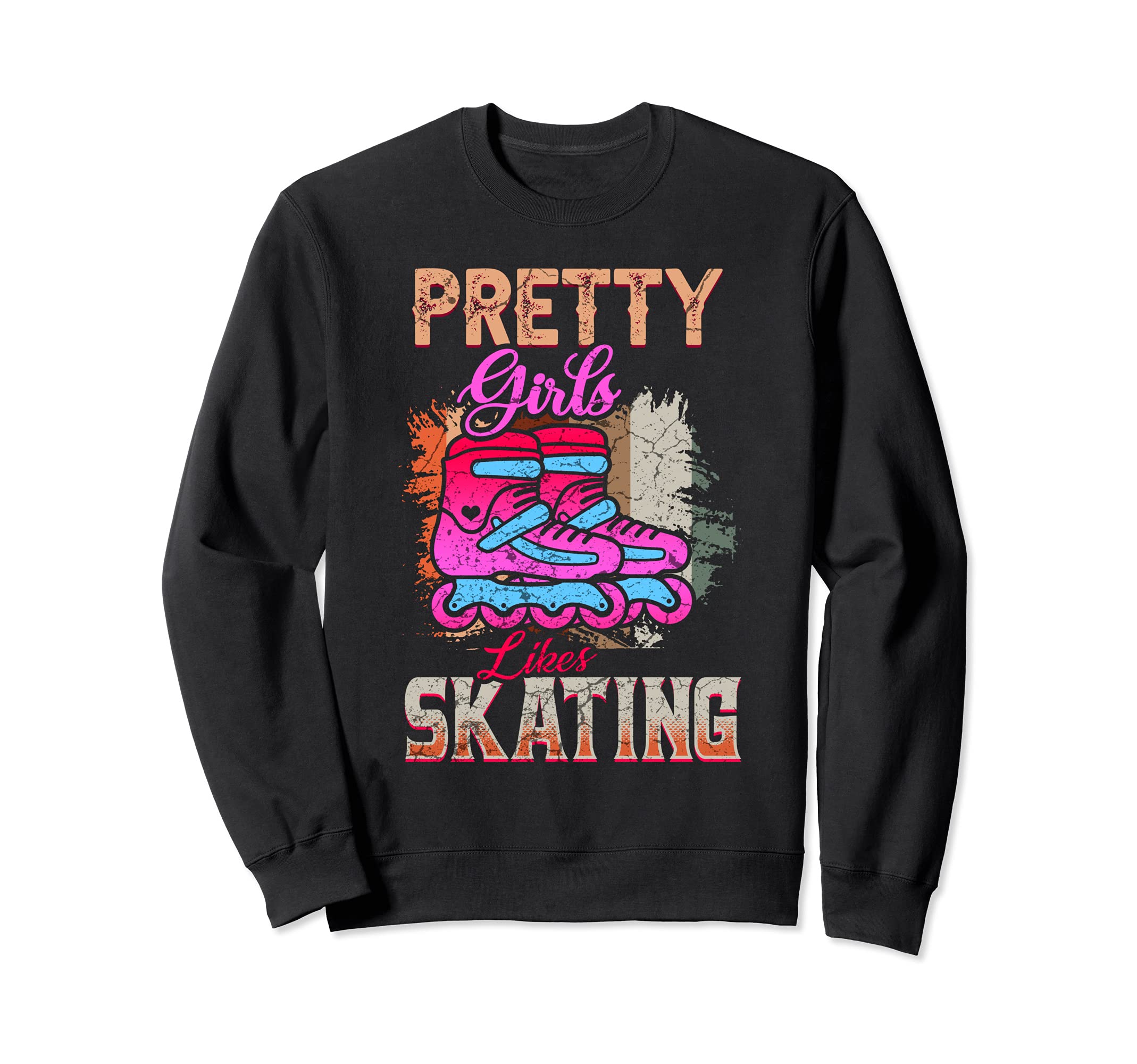 Pretty Like Skating Roller Sweatshirt - Aesthetic Graphic Men Women - T-Shirt, Sweatshirt, Hoodie