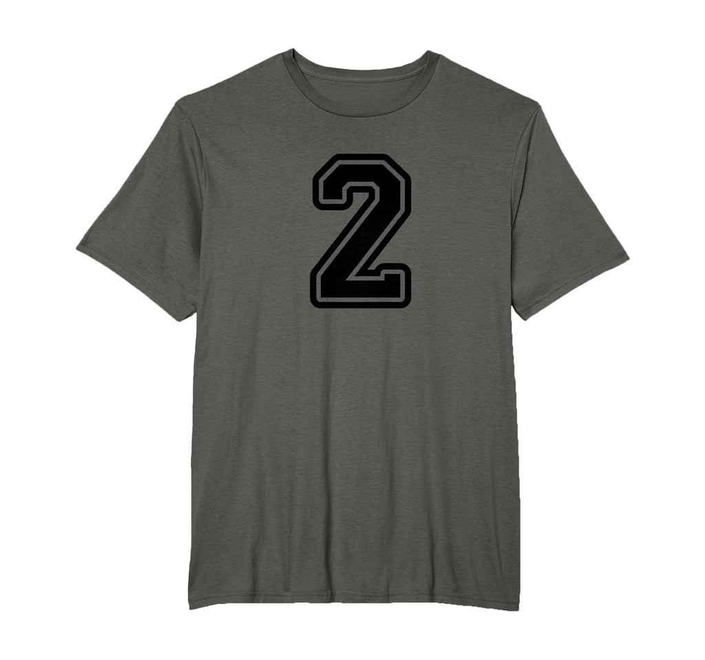 Black Sports Team Number 2 T-Shirt - Trendy Graphic for Adults - T-Shirt, Sweatshirt, Hoodie