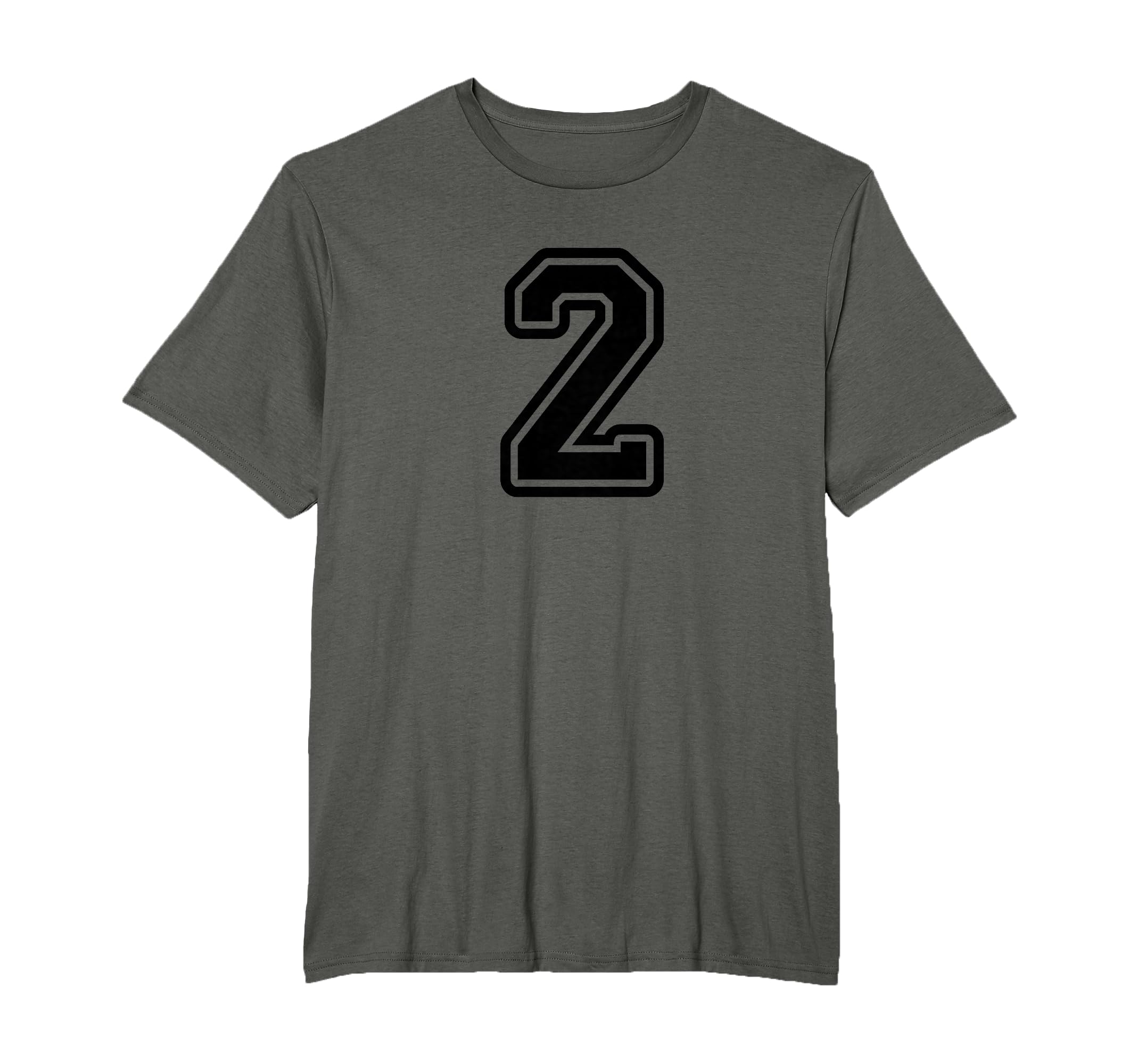 Black Sports Team Number 2 T-Shirt - Trendy Graphic for Adults - T-Shirt, Sweatshirt, Hoodie