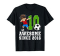 10 Year Old Birthday Soccer Player T-Shirt - Minimalist Print for Adults - T-Shirt, Sweatshirt, Hoodie