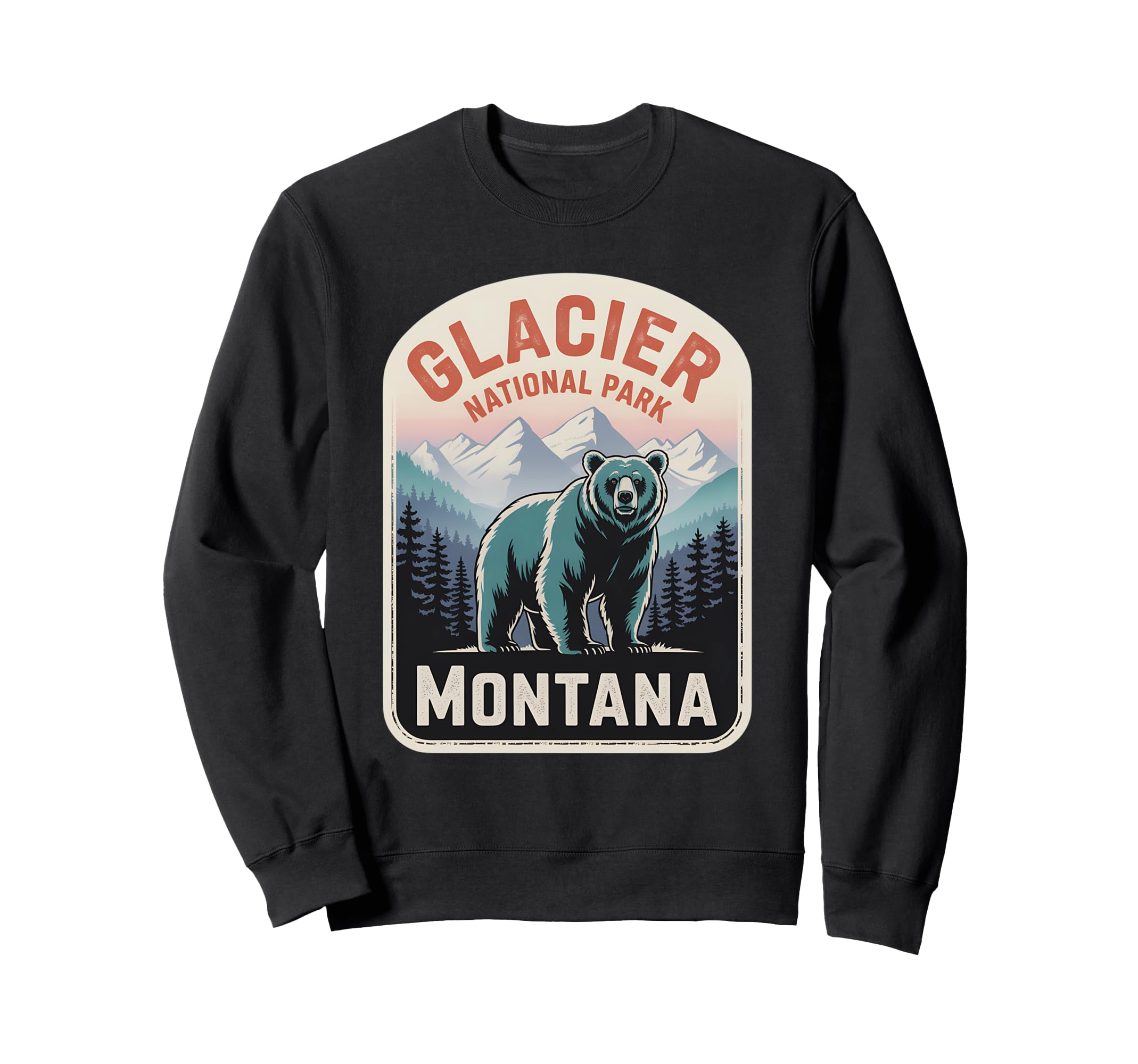 Glacier Grizzly Bear Glacier Sweatshirt - Aesthetic Graphic Men Women - T-Shirt, Sweatshirt, Hoodie