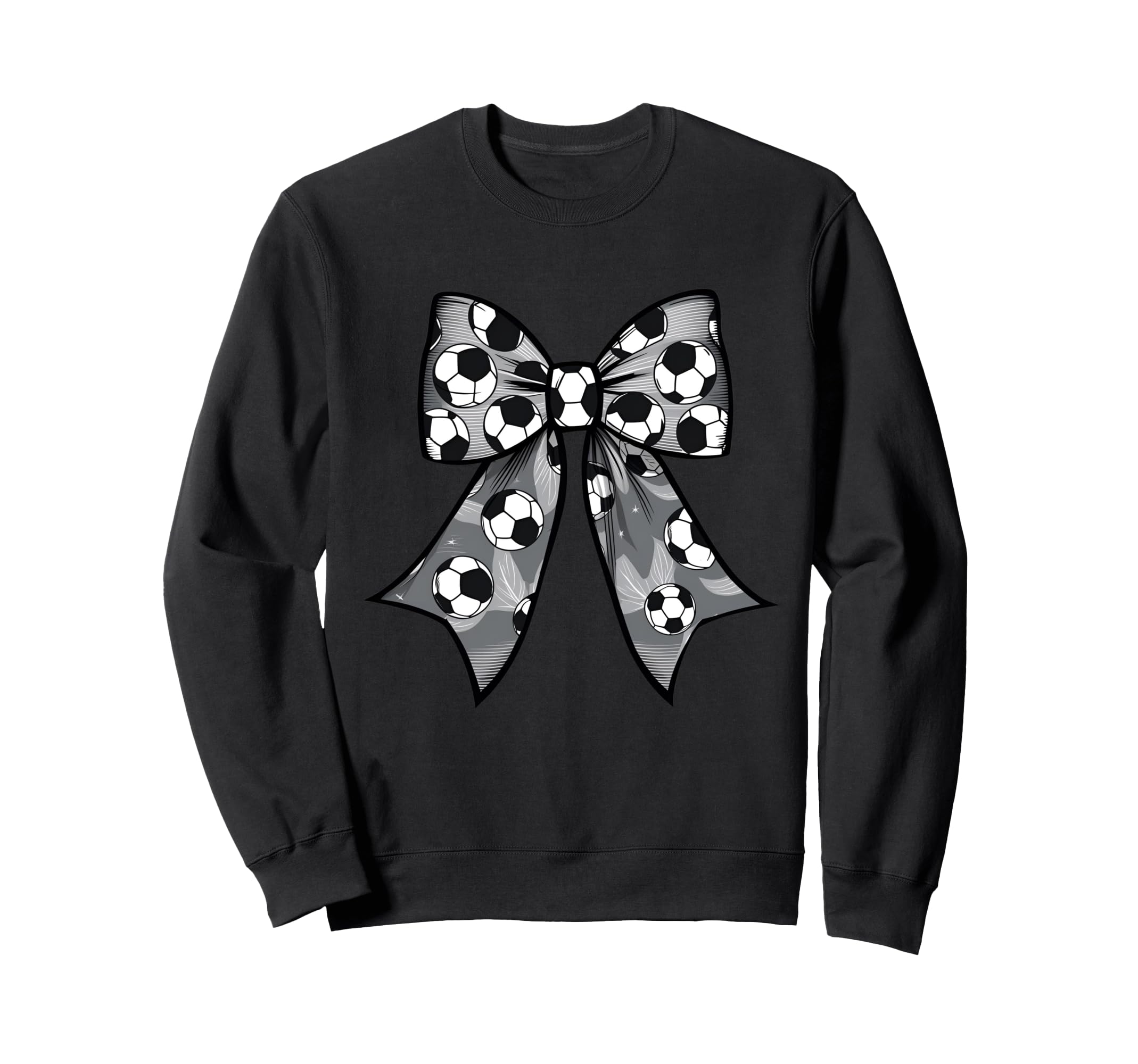 Coquette Bow Soccer Ball Mom Life Sweatshirt - Streetwear Style for Adults - T-Shirt, Sweatshirt, Hoodie