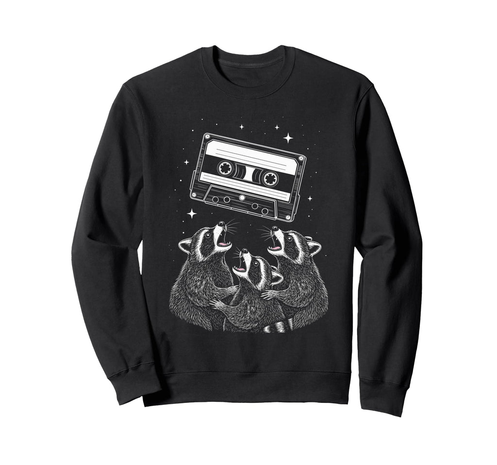 Cosmic Raccoons Worship Sweatshirt - Casual Everyday Wear Men Women - T-Shirt, Sweatshirt, Hoodie