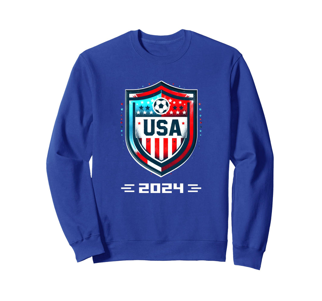 American Flag Soccer Team Soccer 2024 Sweatshirt - Unique Graphic Men Women - T-Shirt, Sweatshirt, Hoodie