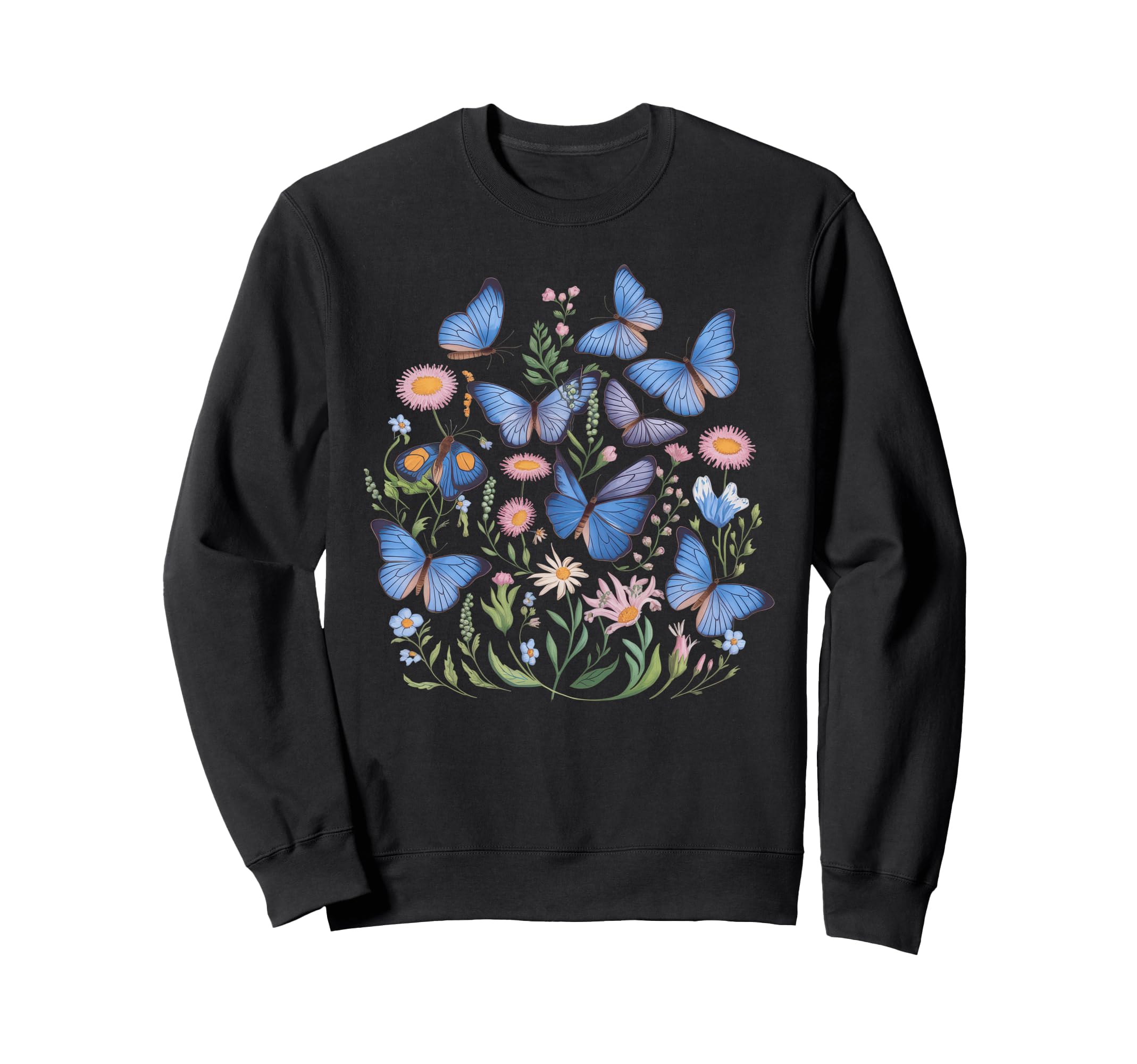 Floral Boho Wildflower Botanical Sweatshirt - Unique Graphic for Adults - T-Shirt, Sweatshirt, Hoodie