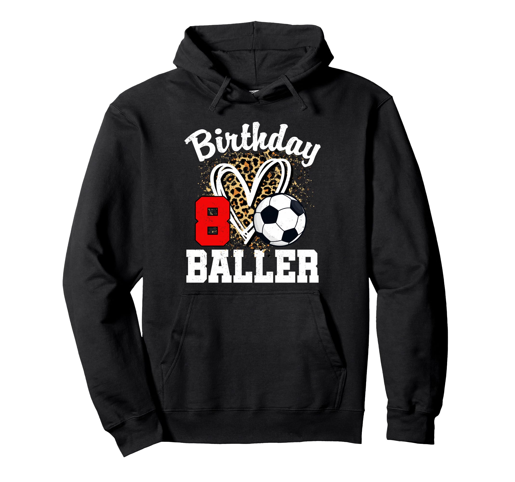 8Th Birthday Baller 8 Year Old Birthday Hoodie - Trendy Graphic Unisex - T-Shirt, Sweatshirt, Hoodie