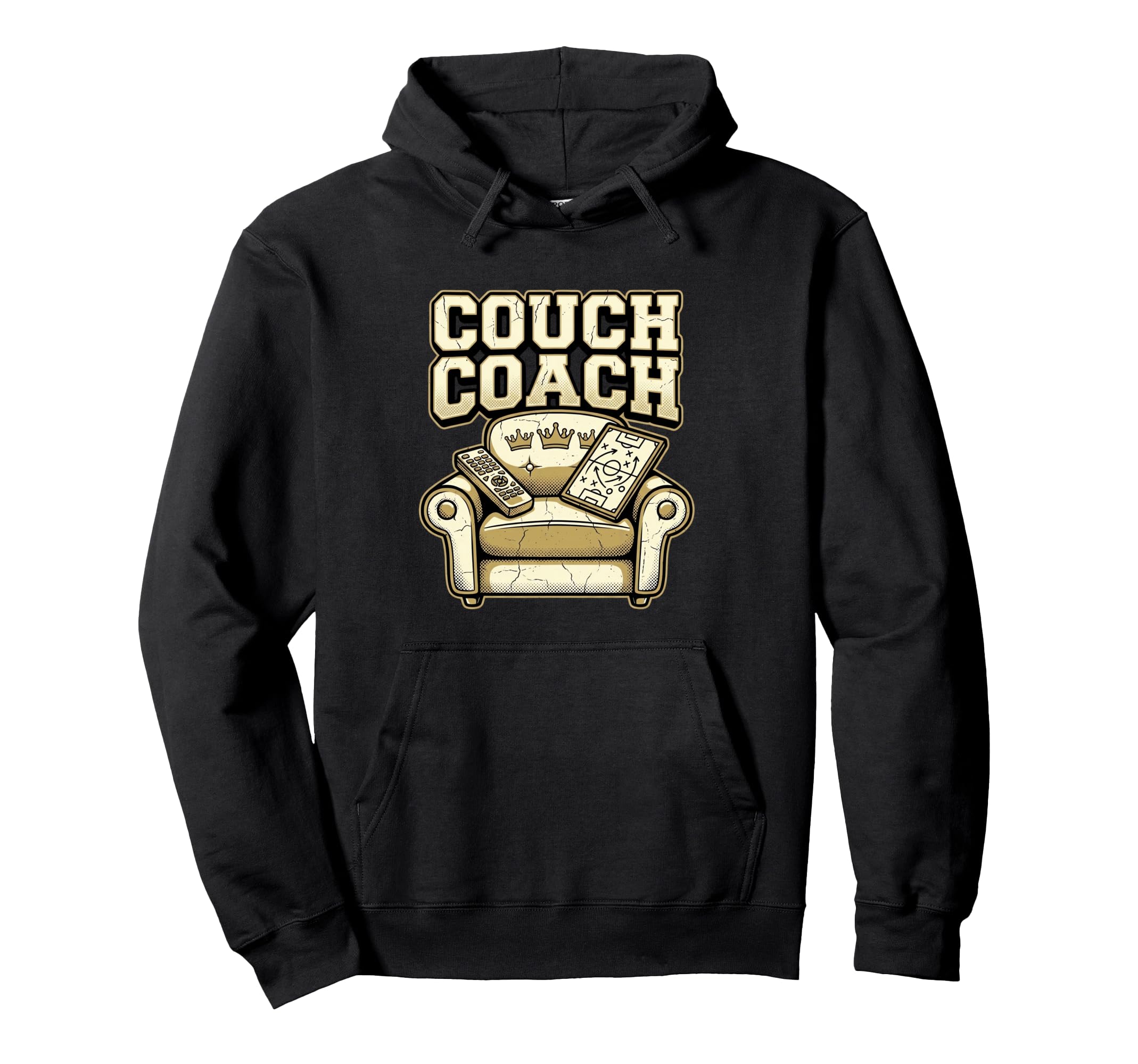 Couch Coach Soccer Fan Armchair Expert Hoodie - Novelty Apparel for Adults - T-Shirt, Sweatshirt, Hoodie