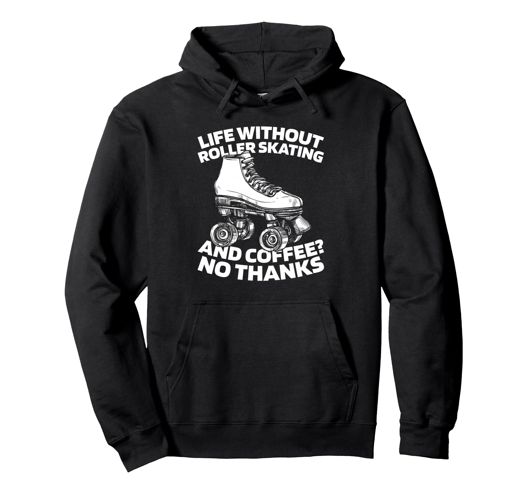 Skater Skates Roller Skating Hoodie - Minimalist Print for Adults - T-Shirt, Sweatshirt, Hoodie