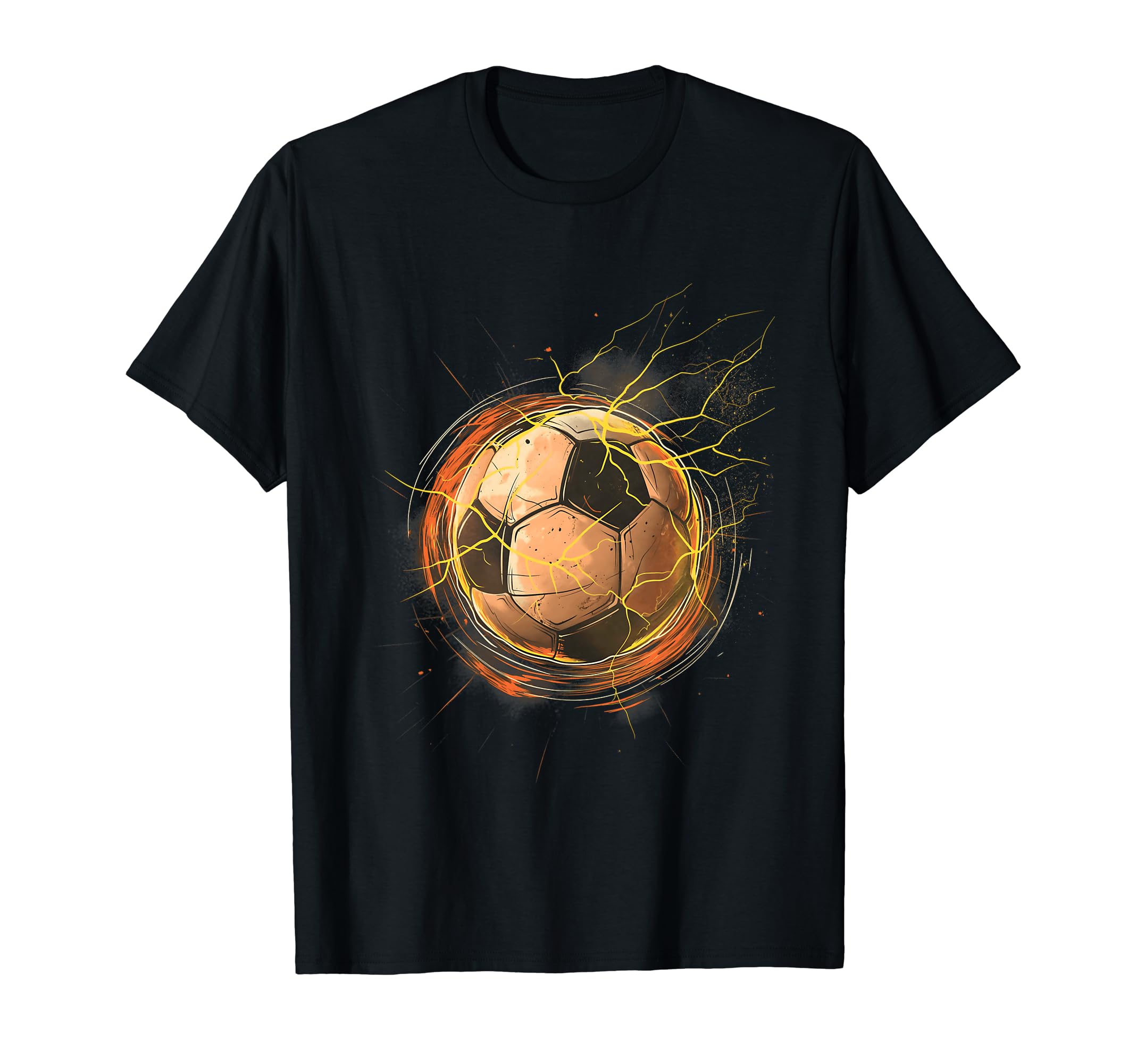 Lightning Soccer Ball Sports Futbol T-Shirt - Novelty Apparel for Adults - T-Shirt, Sweatshirt, Hoodie