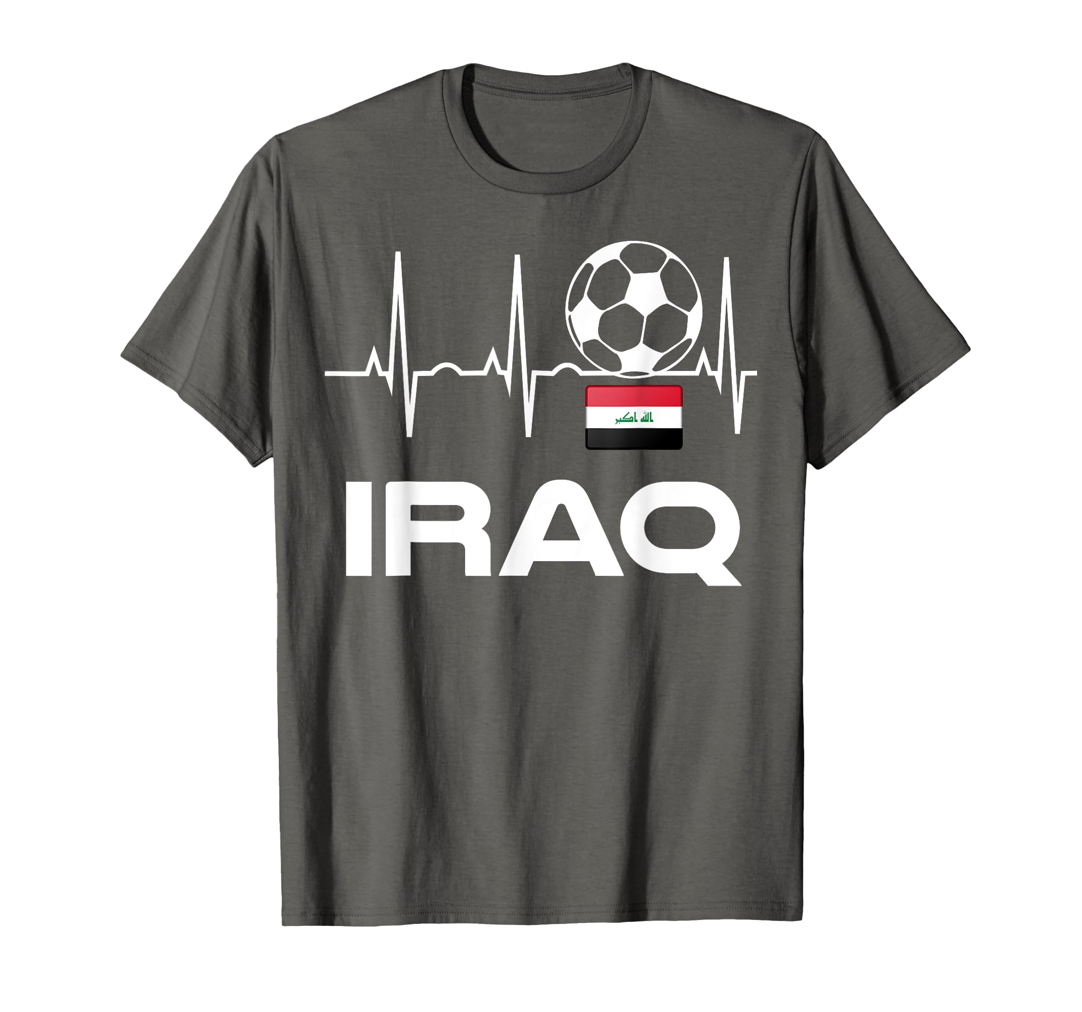 Iraq Soccer Jersey Iraqi Flag T-Shirt - Fun Novelty Design for Adults - T-Shirt, Sweatshirt, Hoodie