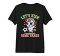 Funny Lets Kick Some Grass Soccer Unicorn T-Shirt - Novelty Apparel Unisex - T-Shirt, Sweatshirt, Hoodie