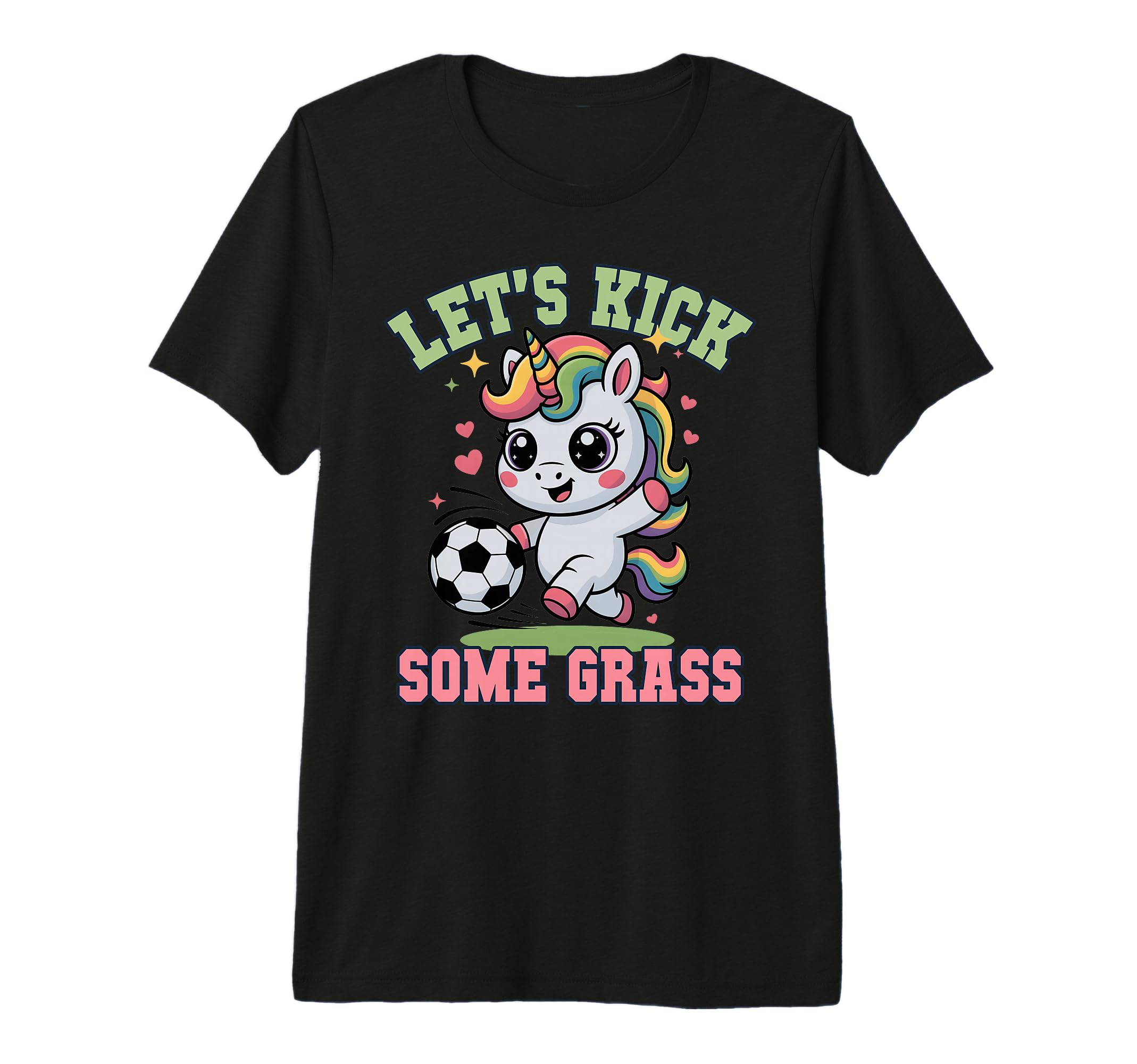 Funny Lets Kick Some Grass Soccer Unicorn T-Shirt - Novelty Apparel Unisex - T-Shirt, Sweatshirt, Hoodie