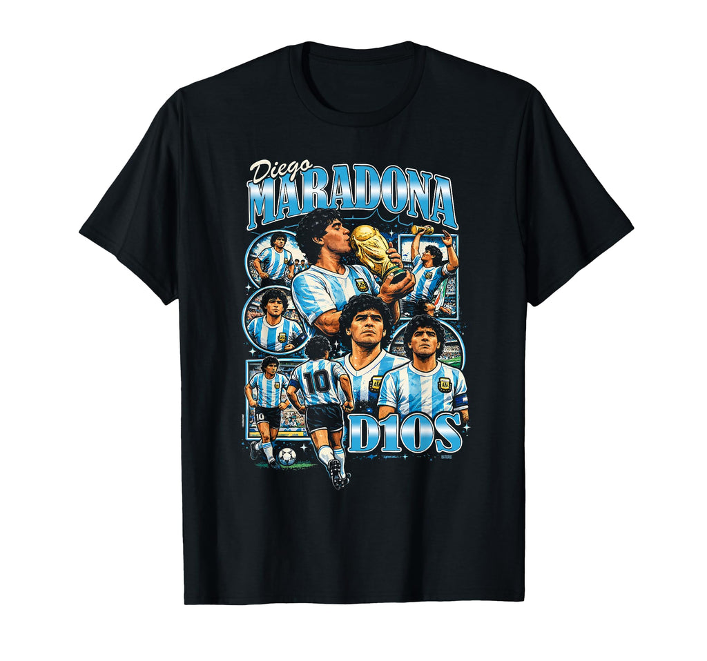 Diego Maradona 90S Bootleg Football T-Shirt - Aesthetic Graphic Unisex - T-Shirt, Sweatshirt, Hoodie