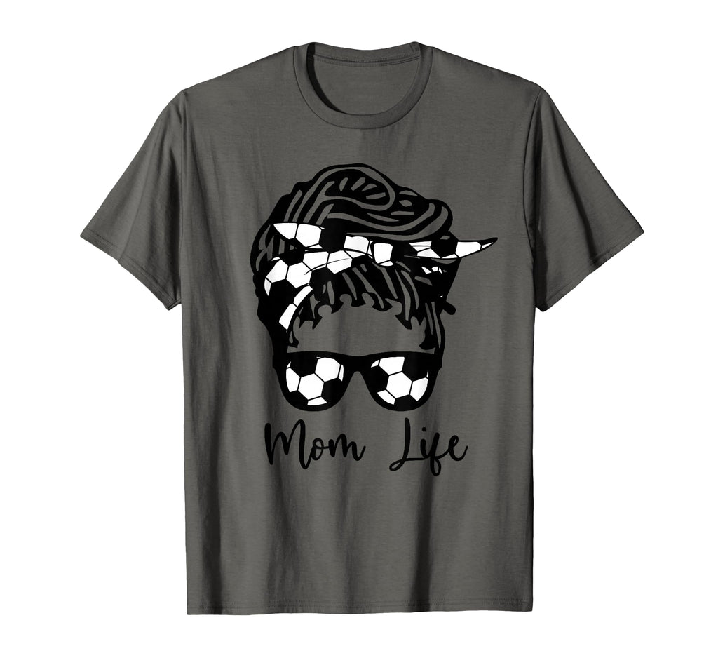 Soccer Mom African American Mom Life Messy T-Shirt - Unique Graphic Unisex - T-Shirt, Sweatshirt, Hoodie