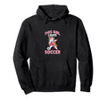Loves Soccer Funny Sport Hoodie - Minimalist Print Men Women - T-Shirt, Sweatshirt, Hoodie