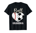 Ball Grandma Baseball Soccer Heart T-Shirt - Minimalist Print for Adults - T-Shirt, Sweatshirt, Hoodie