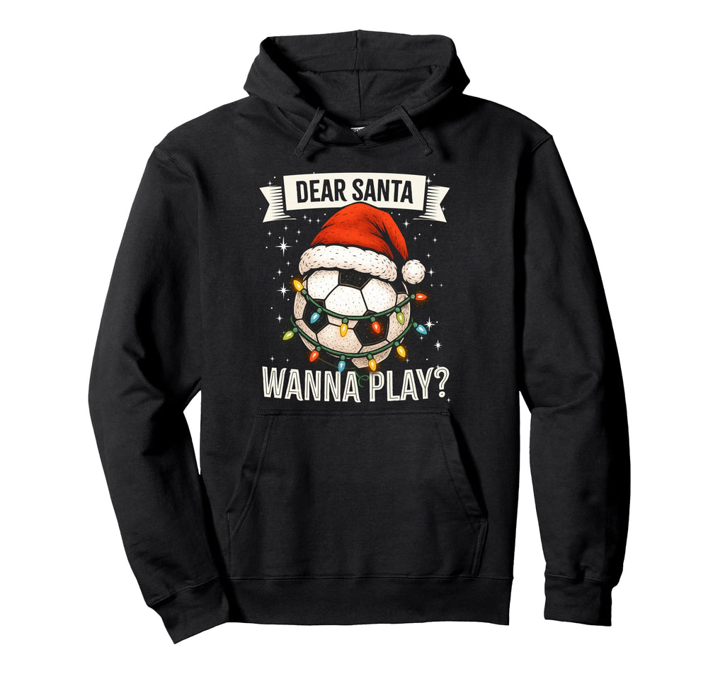 Soccer Player Funny Hat Lights And Ball Hoodie - Minimalist Print Unisex - T-Shirt, Sweatshirt, Hoodie