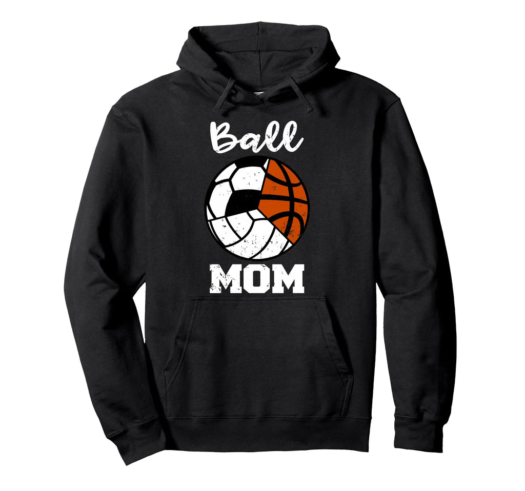 Ball Mom Funny Soccer Volleyball Hoodie - Aesthetic Graphic Unisex - T-Shirt, Sweatshirt, Hoodie
