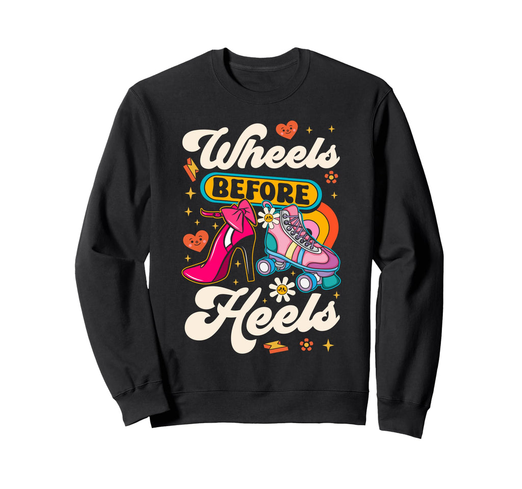 Roller Skating Skate 1970S Wheels Sweatshirt - Minimalist Print for Adults - T-Shirt, Sweatshirt, Hoodie