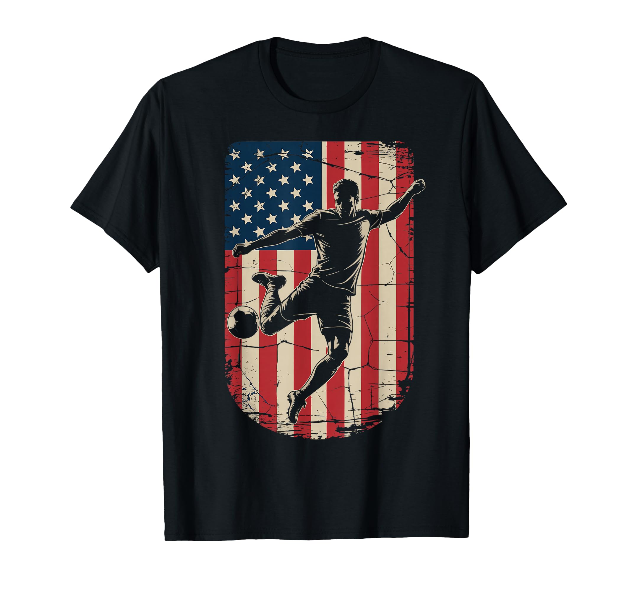Funny Soccer Player Patriotic T-Shirt - Fun Novelty Design for Adults - T-Shirt, Sweatshirt, Hoodie