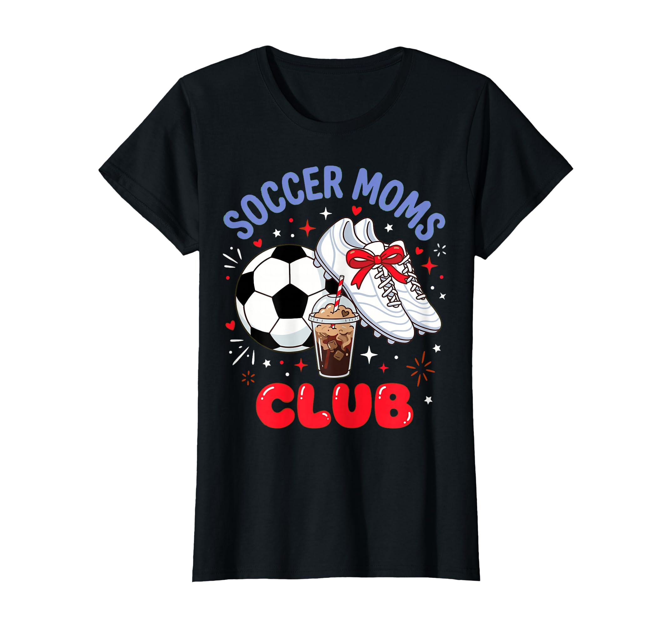 Soccer Moms Club Soccer Cleats Coffee T-Shirt - Custom Art Print Unisex - T-Shirt, Sweatshirt, Hoodie