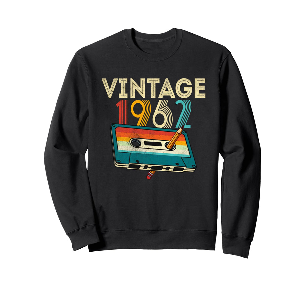 60 Year Old Gifts 1962 Cassette Tape Sweatshirt - Graphic Print Men Women - T-Shirt, Sweatshirt, Hoodie