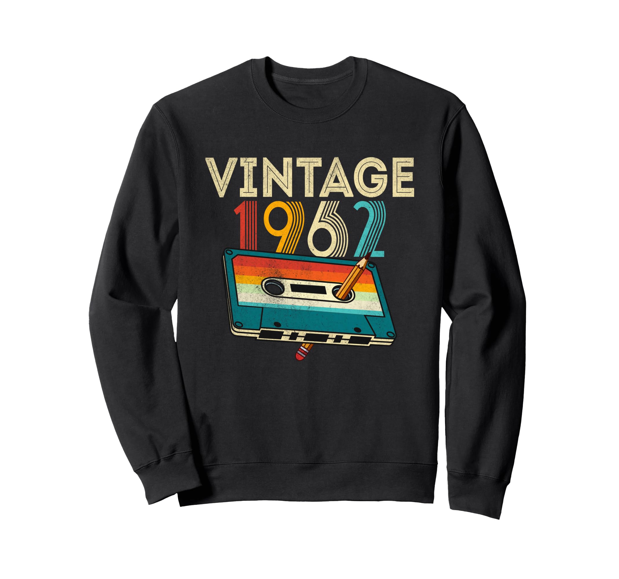 60 Year Old Gifts 1962 Cassette Tape Sweatshirt - Graphic Print Men Women - T-Shirt, Sweatshirt, Hoodie