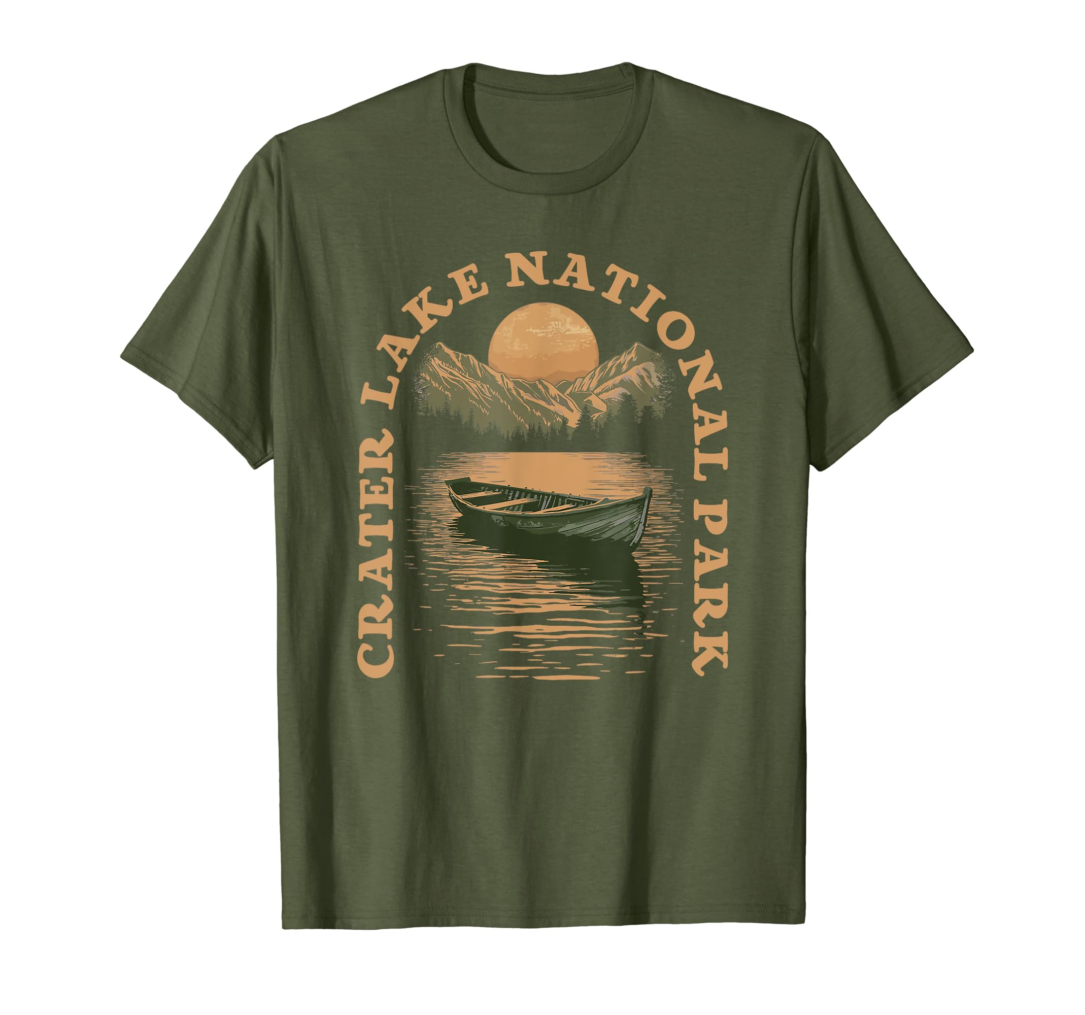 Crater Lake National Park Boat Lake T-Shirt - Graphic Print Men Women - T-Shirt, Sweatshirt, Hoodie