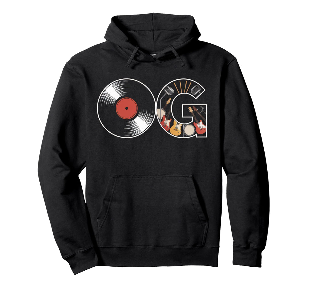 Old School Og Hip Hop Vinyl Cds Tapes 80S Hoodie - Minimalist Print Unisex - T-Shirt, Sweatshirt, Hoodie