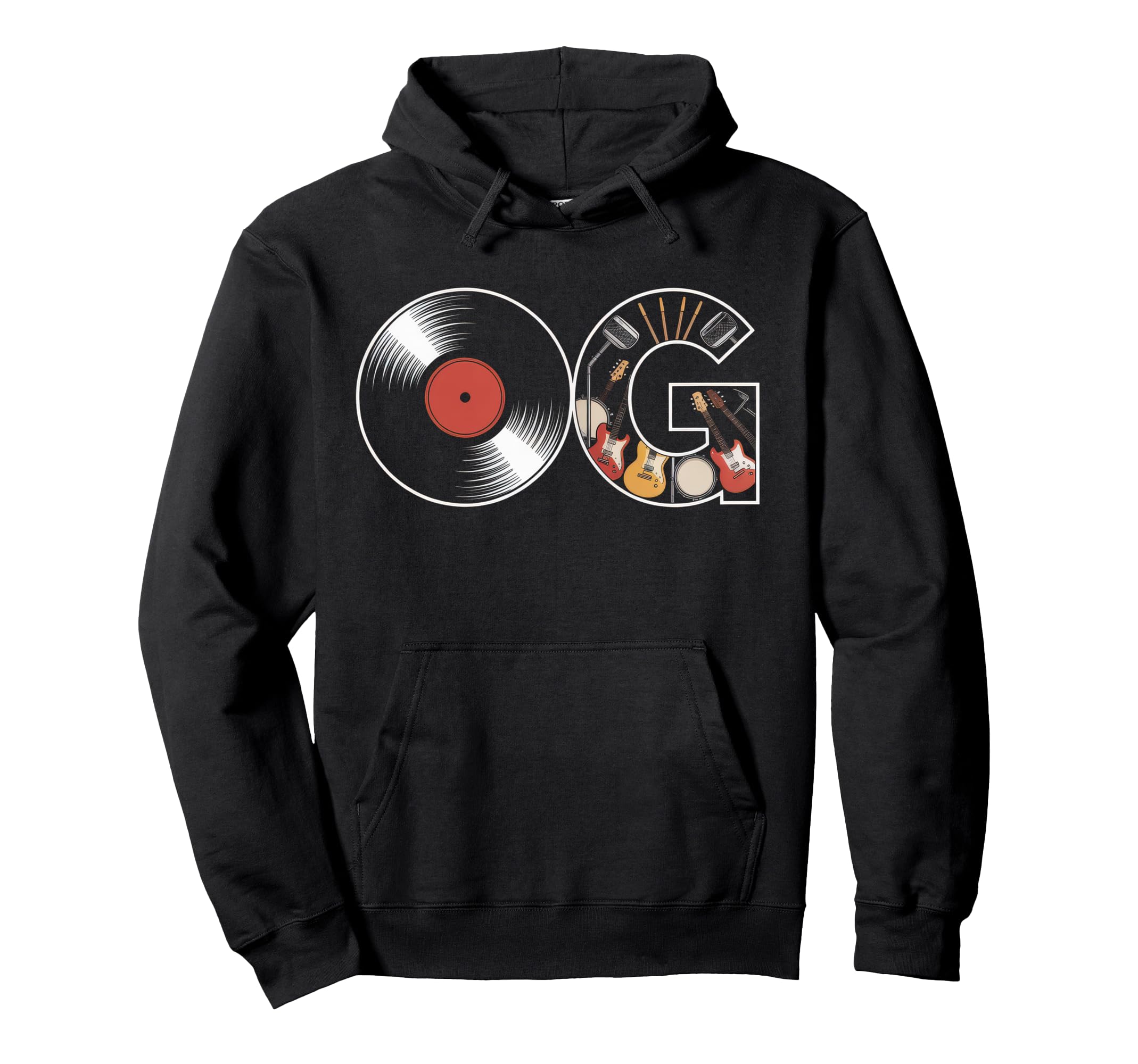 Old School Og Hip Hop Vinyl Cds Tapes 80S Hoodie - Minimalist Print Unisex - T-Shirt, Sweatshirt, Hoodie
