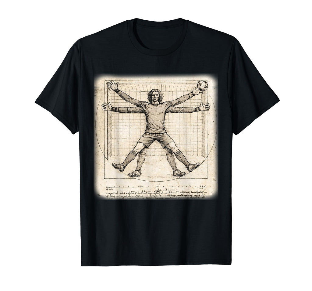 Funny Artistic Vitruvian Art Soccer T-Shirt - Minimalist Print Men Women - T-Shirt, Sweatshirt, Hoodie
