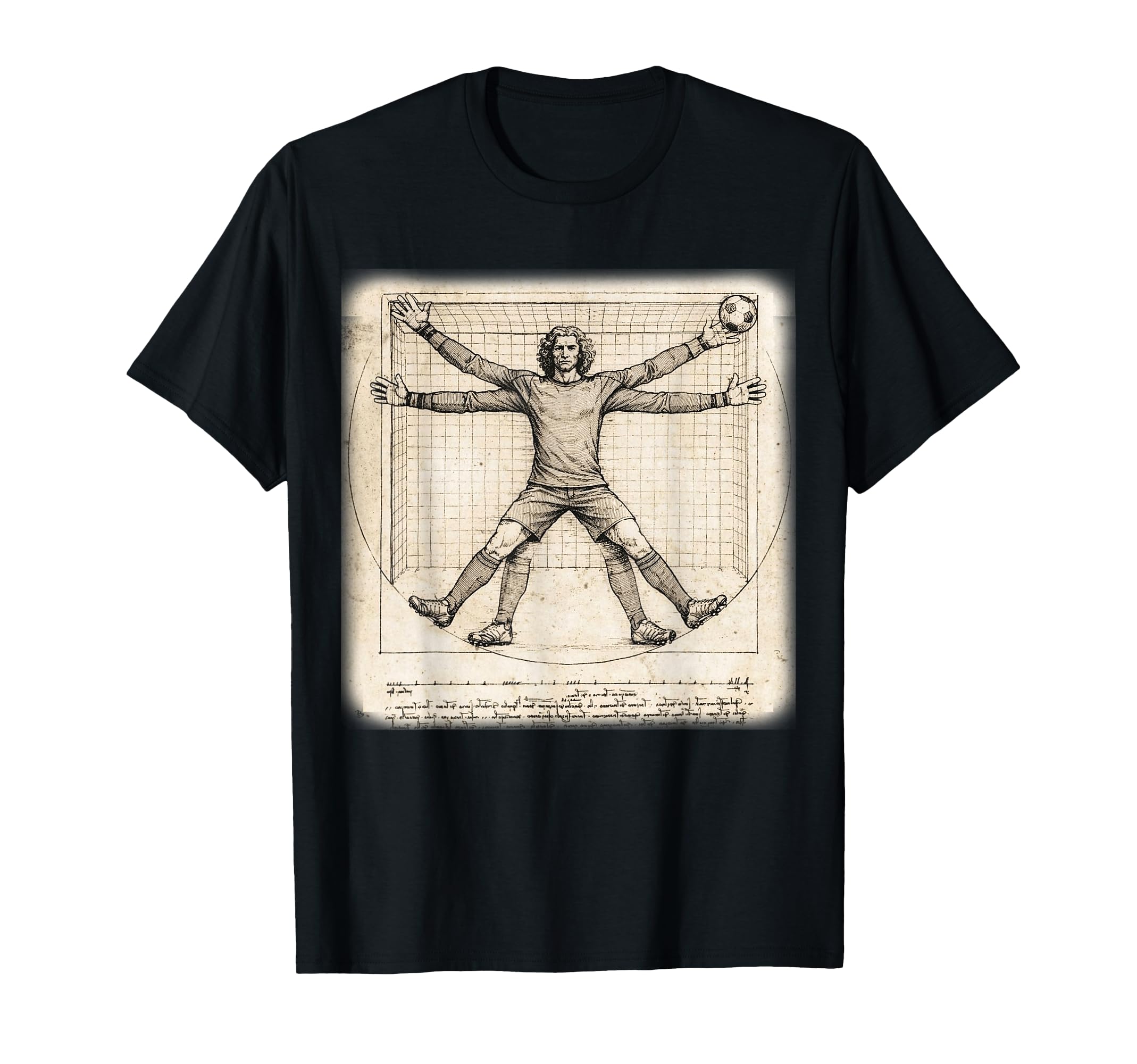 Funny Artistic Vitruvian Art Soccer T-Shirt - Minimalist Print Men Women - T-Shirt, Sweatshirt, Hoodie