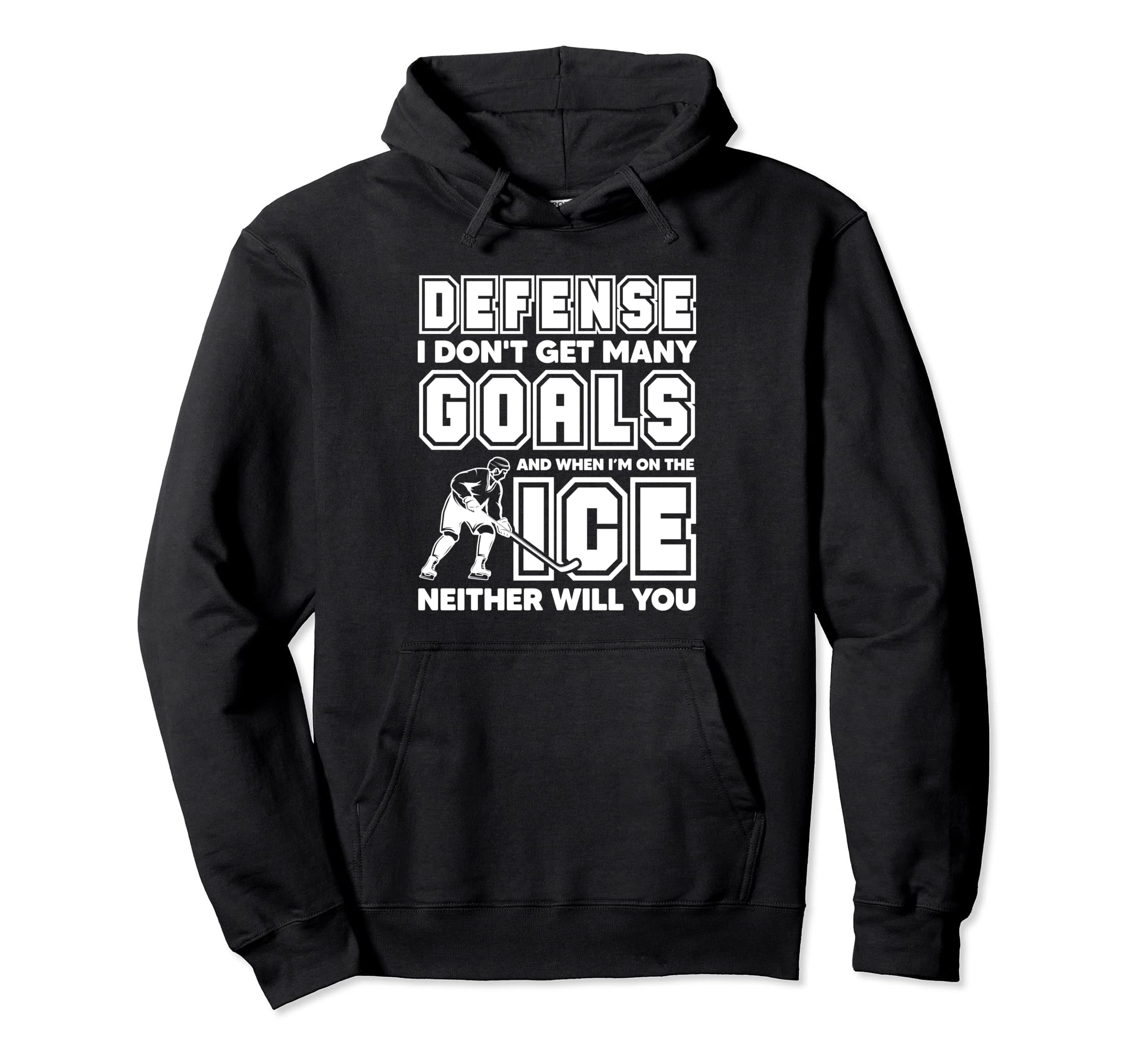 Ice Hockey Goalie Goalkeeper Defense Hoodie - Aesthetic Graphic Men Women - T-Shirt, Sweatshirt, Hoodie