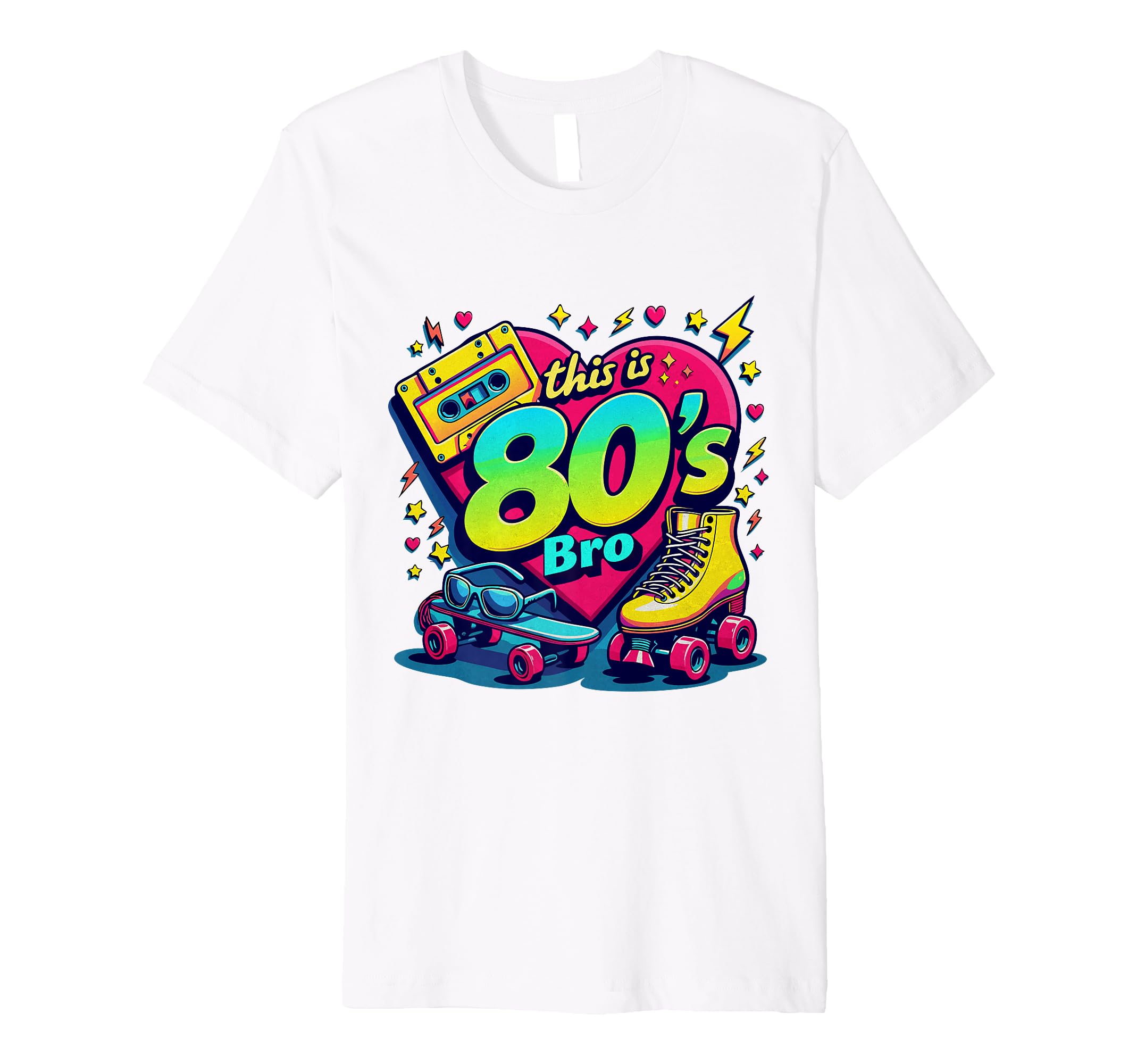 80S Bro Cassette Roller Skate T-Shirt - Fun Novelty Design for Adults - T-Shirt, Sweatshirt, Hoodie