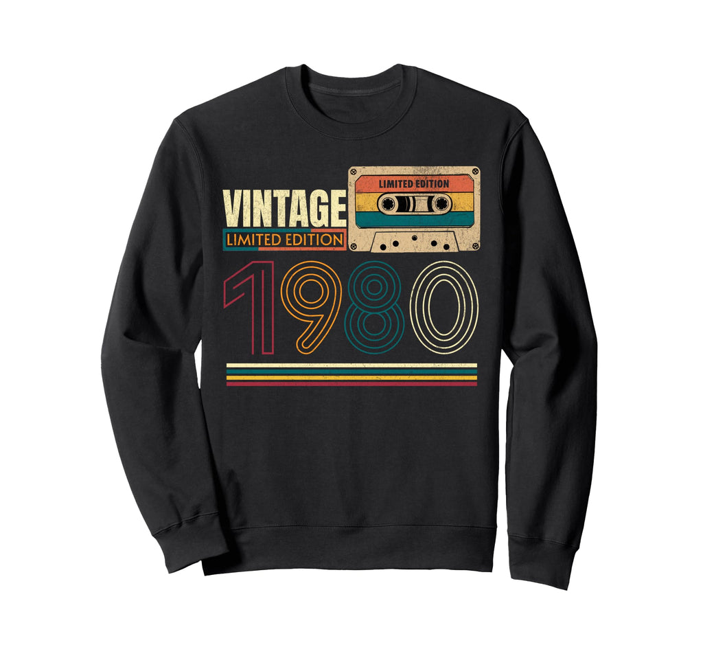 44 Year Old 1980 44Th Birthday Sweatshirt - Novelty Apparel Unisex - T-Shirt, Sweatshirt, Hoodie
