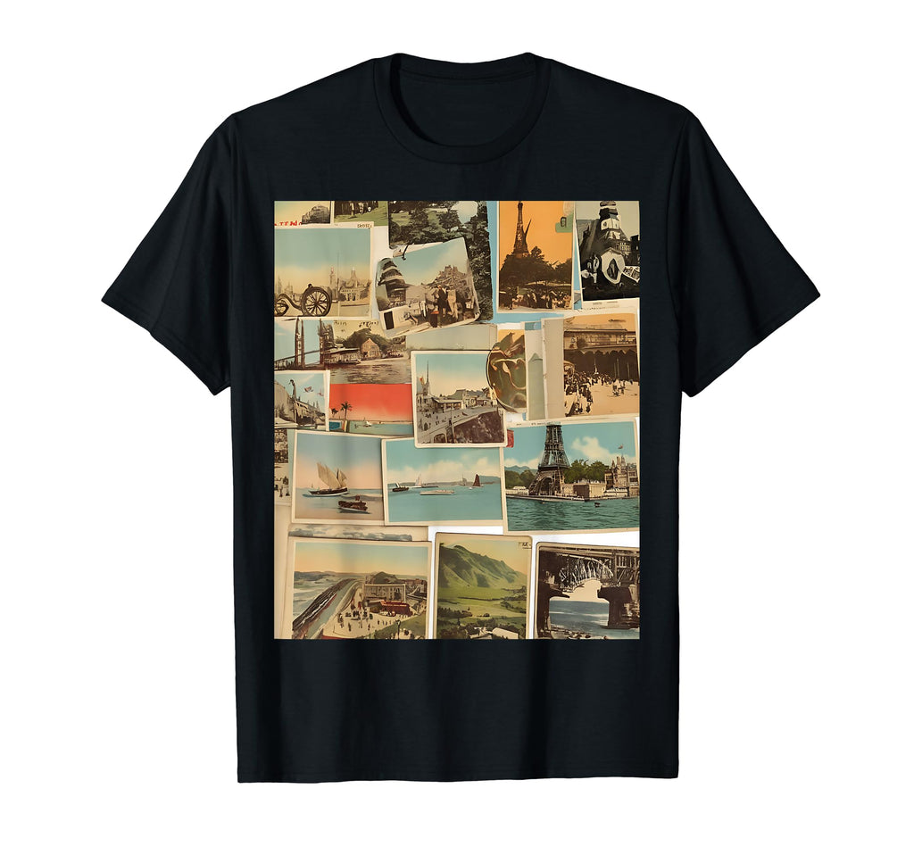 Travel Postcards Collection T-Shirt - Fun Novelty Design for Adults - T-Shirt, Sweatshirt, Hoodie
