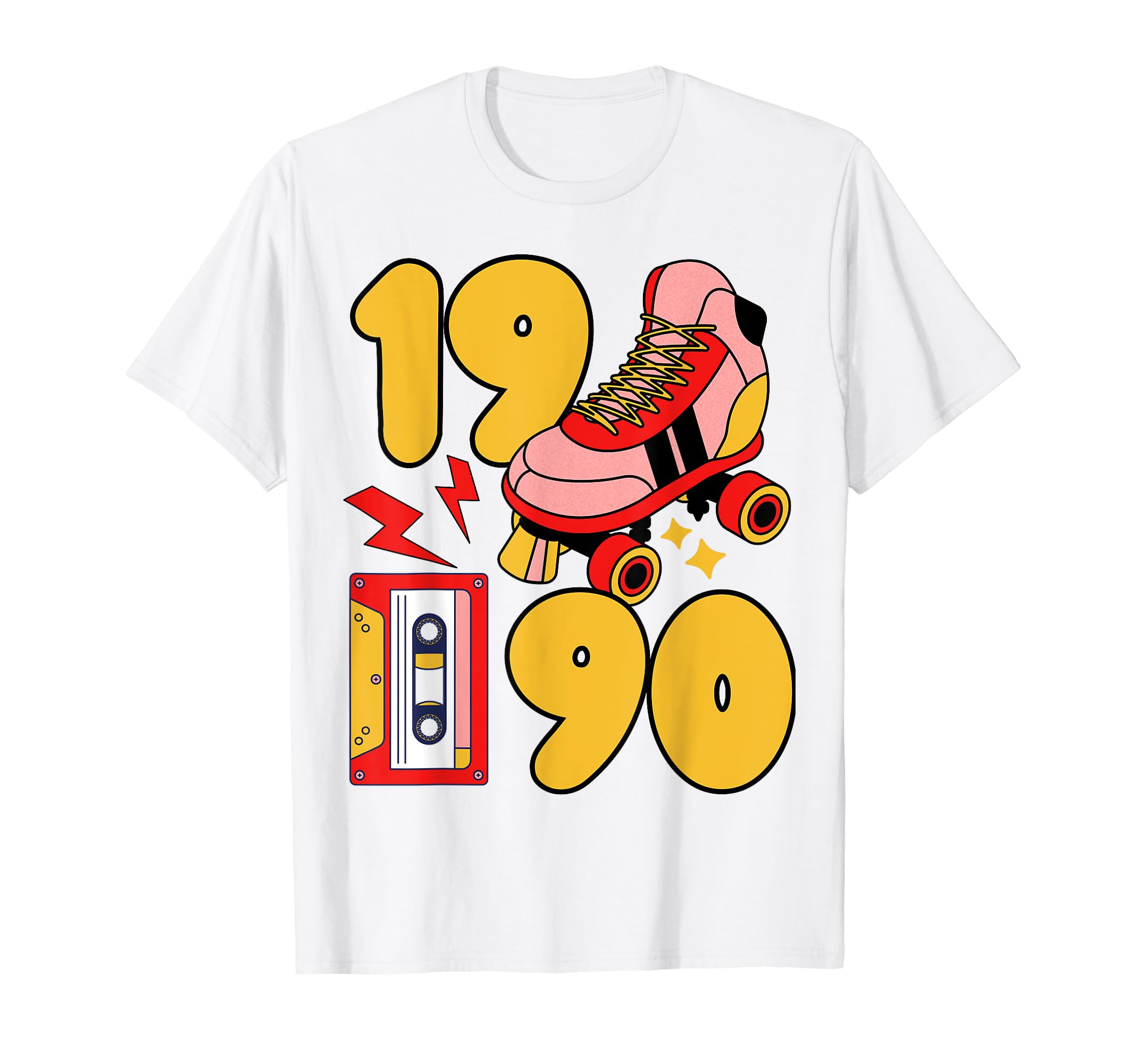 90S Vibes Mixed Tapes Roller Skates T-Shirt - Minimalist Print Men Women - T-Shirt, Sweatshirt, Hoodie