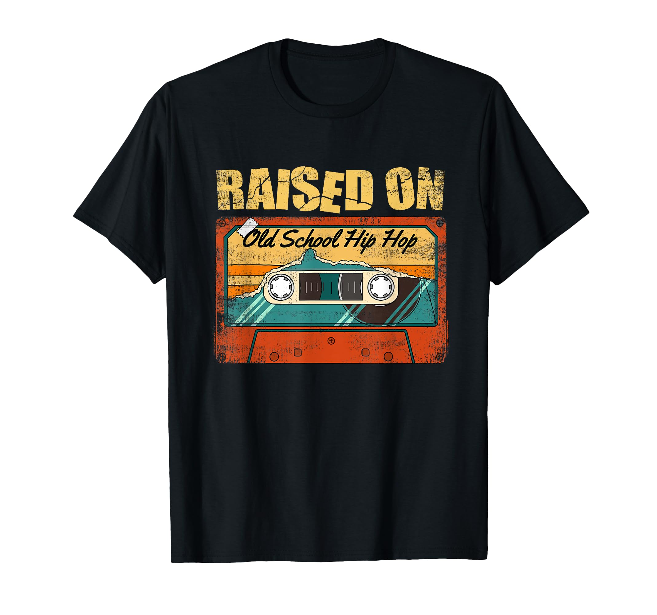 Raised Old School Hip Hop 80S 90S Old T-Shirt - Unique Graphic Men Women - T-Shirt, Sweatshirt, Hoodie