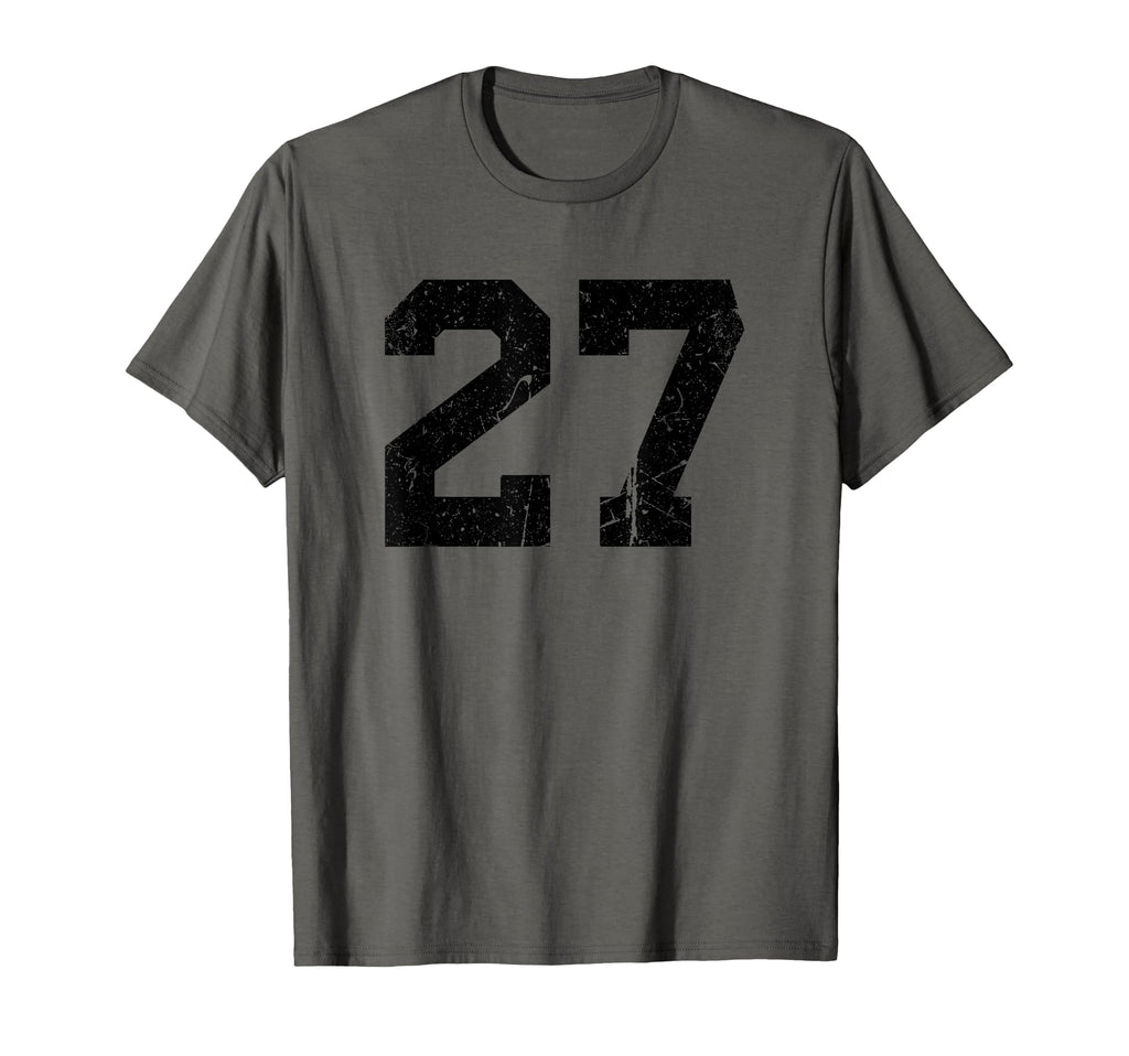 Number 27 Sport Black Distressed T-Shirt - Streetwear Style for Adults - T-Shirt, Sweatshirt, Hoodie