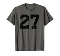 Number 27 Sport Black Distressed T-Shirt - Streetwear Style for Adults - T-Shirt, Sweatshirt, Hoodie