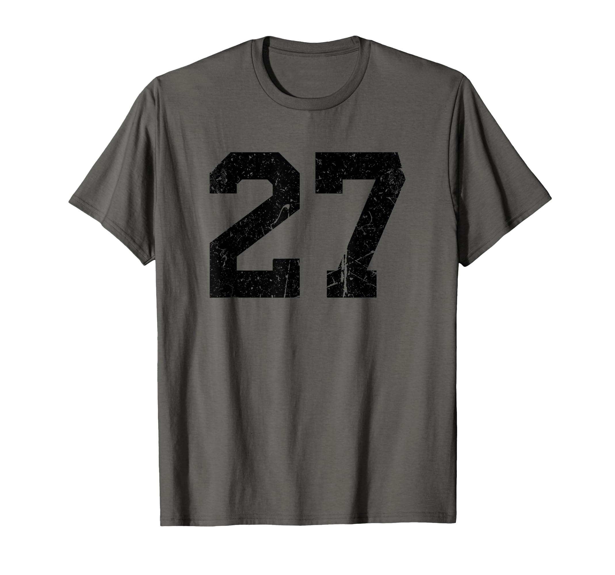 Number 27 Sport Black Distressed T-Shirt - Streetwear Style for Adults - T-Shirt, Sweatshirt, Hoodie