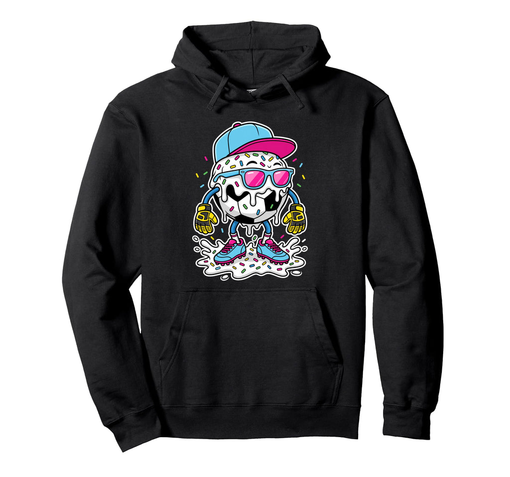 Soccer Ball Melting Ice Cream Drip Goalie Hoodie - Custom Art Print Unisex - T-Shirt, Sweatshirt, Hoodie