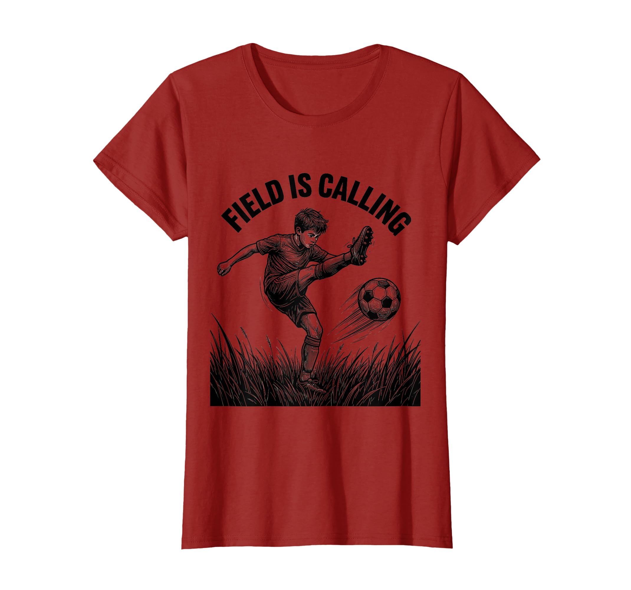 Field Is Calling Soccer T-Shirt - Unique Graphic Unisex - T-Shirt, Sweatshirt, Hoodie