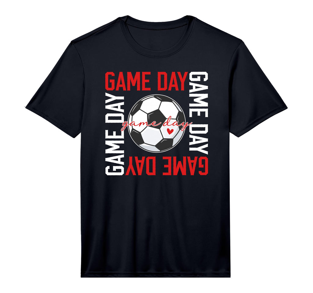 Game Day Soccer Heart Soccer Game Day T-Shirt - Aesthetic Graphic Unisex - T-Shirt, Sweatshirt, Hoodie