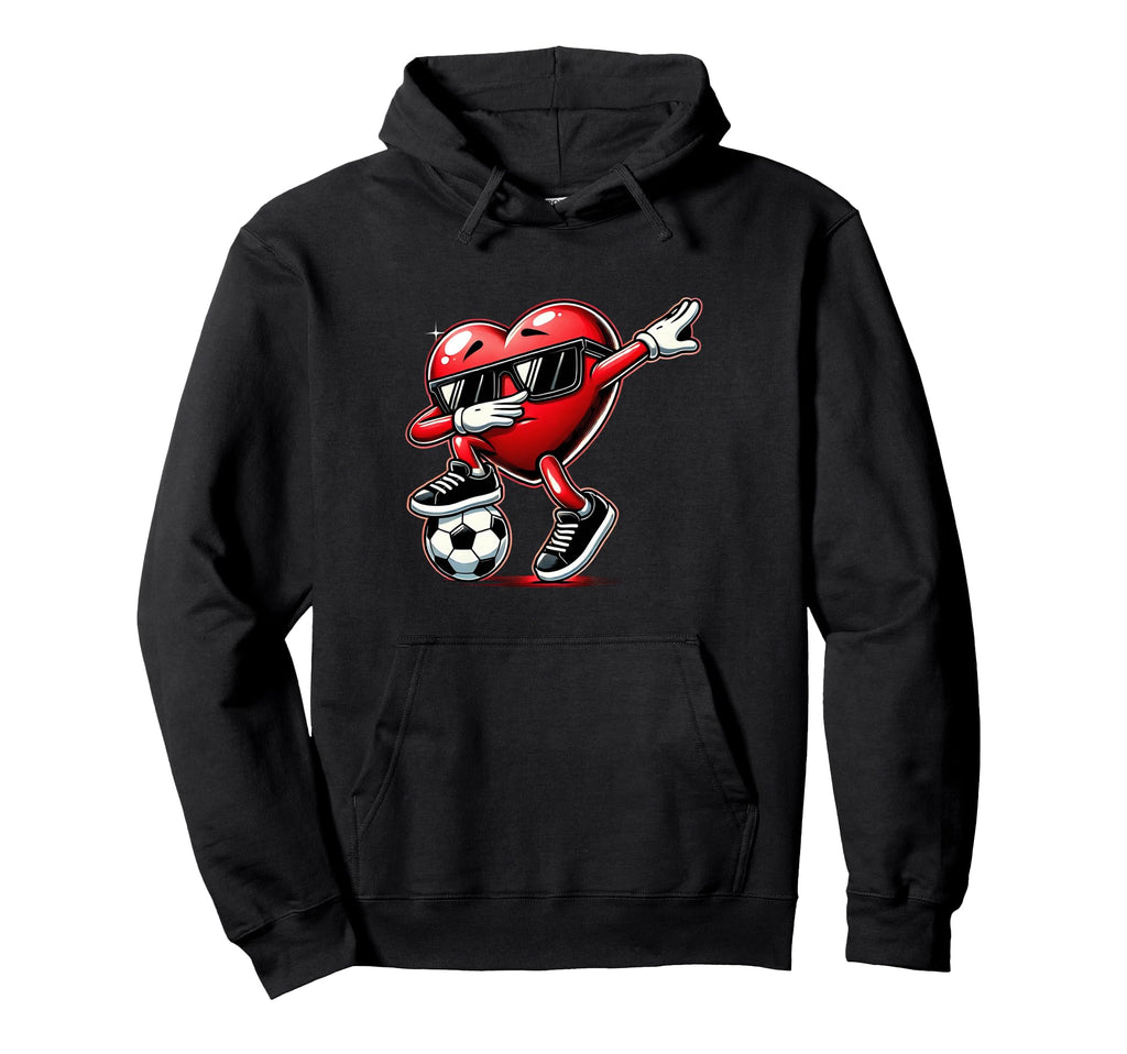 Dabbing Heart Dab Valentines Soccer Hoodie - Custom Art Print Men Women - T-Shirt, Sweatshirt, Hoodie