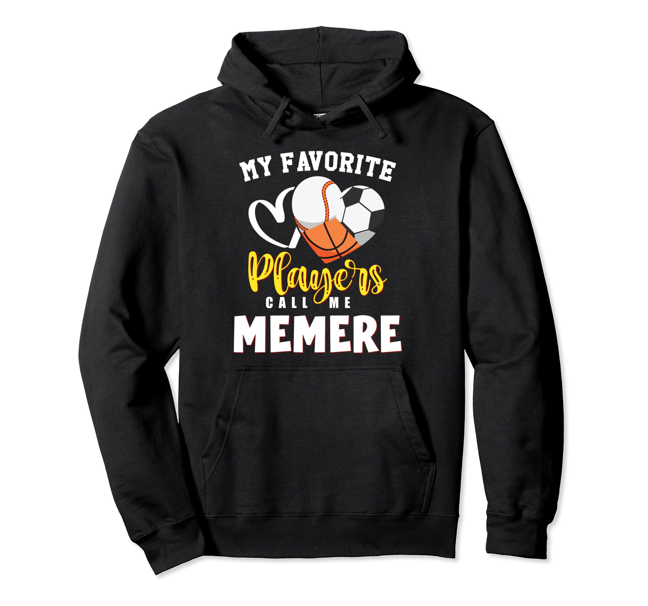 Memere My Favorite Baseball Soccer Hoodie - Custom Art Print Unisex - T-Shirt, Sweatshirt, Hoodie