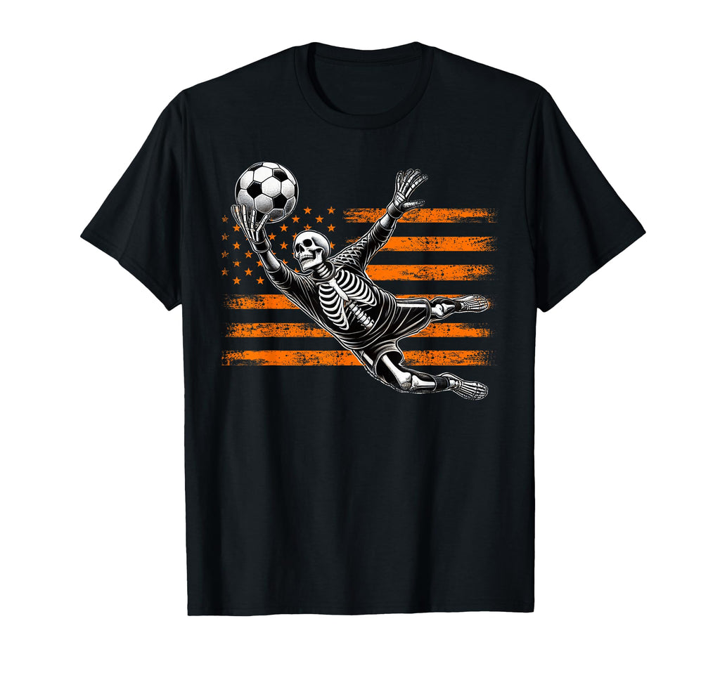 Skeleton Goalkeeper Holding Soccer T-Shirt - Custom Art Print Men Women - T-Shirt, Sweatshirt, Hoodie