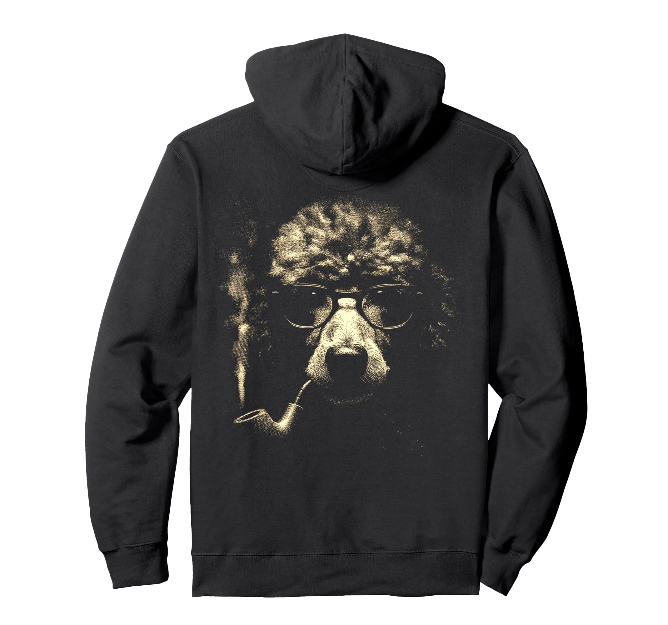 Poodle Glasses Smoking Pipe Grunge Meme Hoodie - Trendy Graphic for Adults - T-Shirt, Sweatshirt, Hoodie