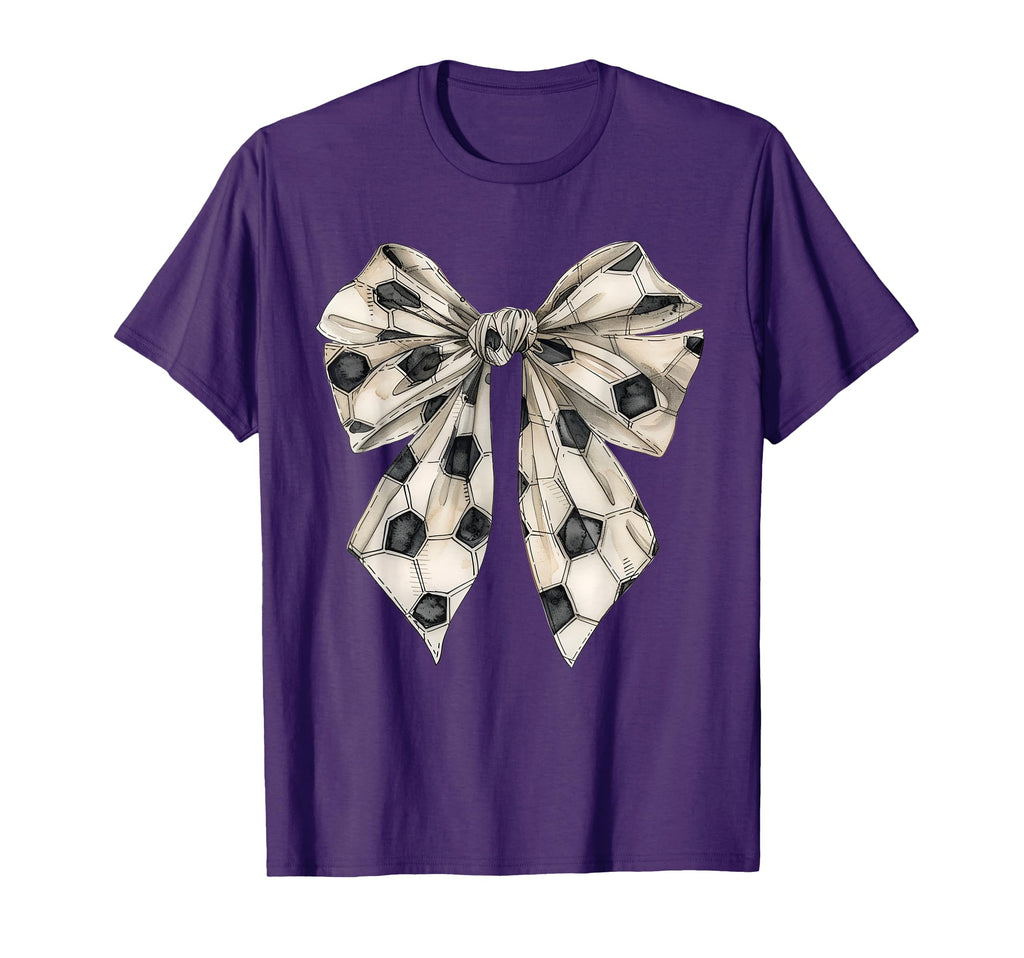 Soccer Bow Simple Soccer Mom T-Shirt - Fun Novelty Design for Adults - T-Shirt, Sweatshirt, Hoodie